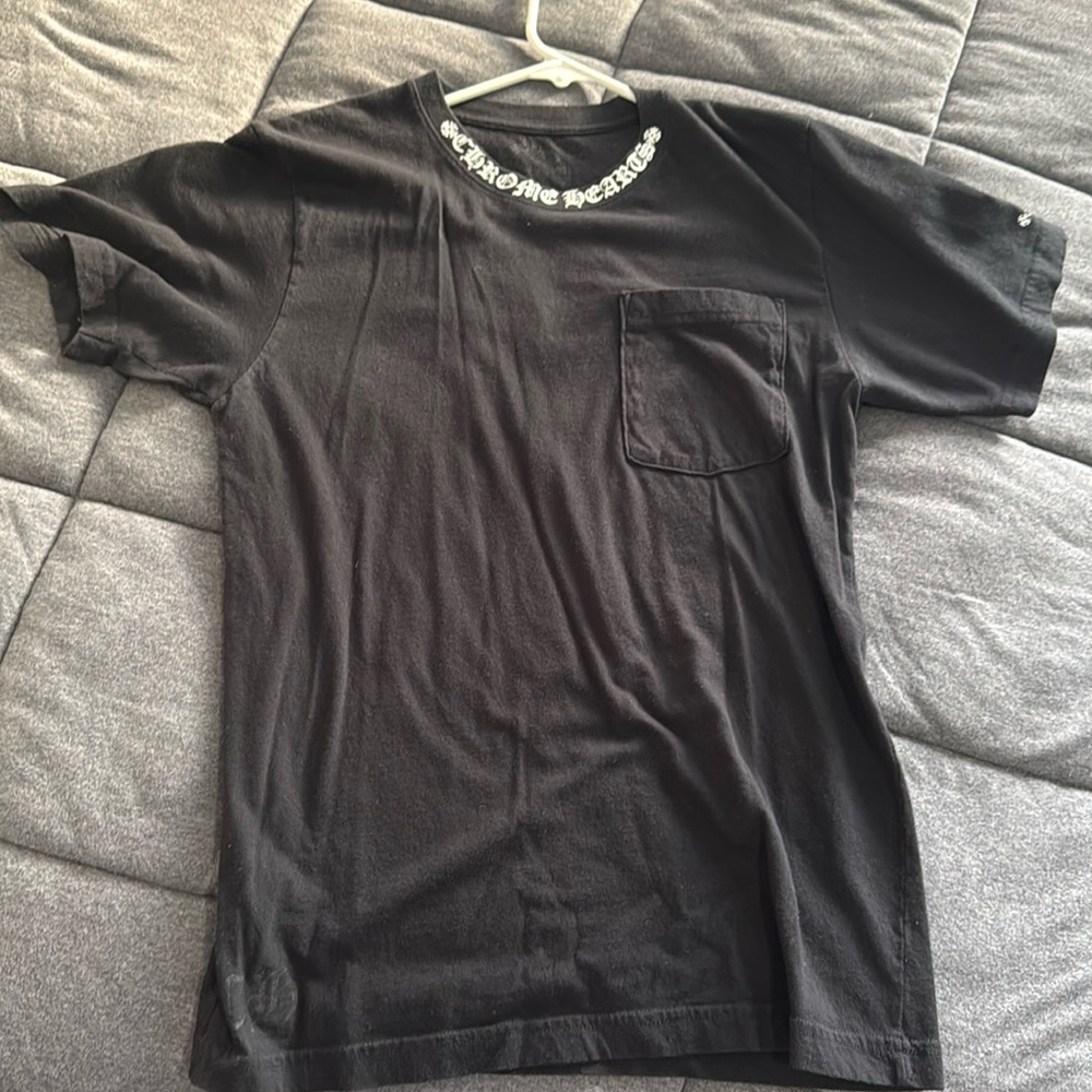 Chrome, heart, black T-shirt